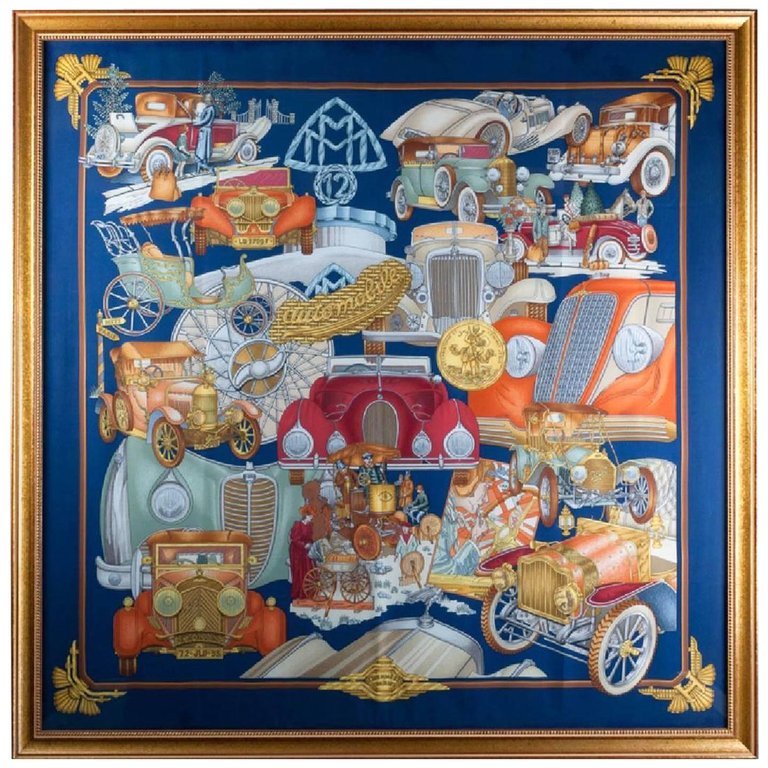 framed hermes scarf